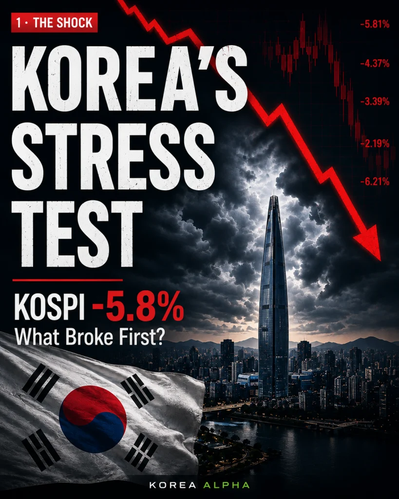 Korea's market stress test as the KOSPI plunges 5.8% amid a sharp stock market selloff