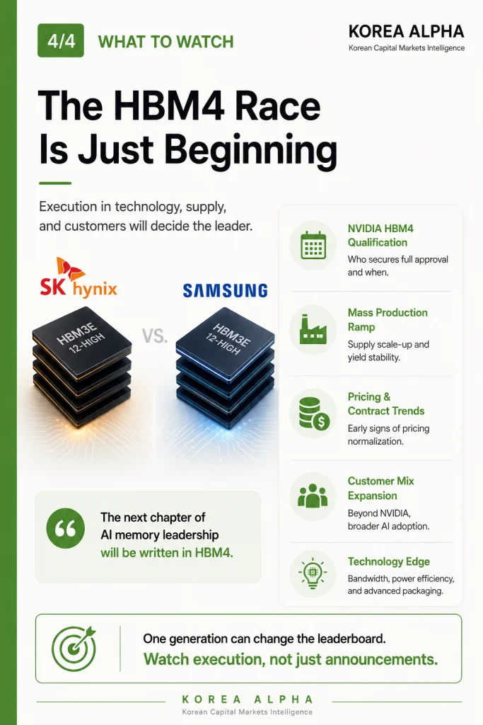 Key factors to watch as SK hynix and Samsung Electronics compete for leadership in the HBM4 market